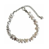 Bratara cu perle asimetrica din inox
