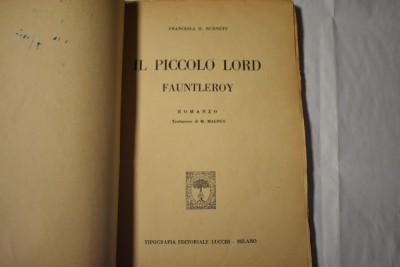 Francesca H. Burnett - Il Piccolo Lord Fauntleroy 1952 foto
