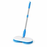 Mop Electric Fără Fir cu 2 Discuri Rotative, Albastru
