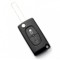 Citroen / Peugeot 407 - Carcasa tip cheie briceag cu 2 butoane, lama HU83-SH2 cu suport baterie