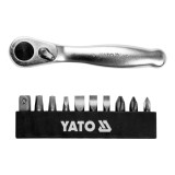 Cumpara ieftin Set antrenor cu clichet pentru biti 1/4&quot;, 11 pcs Yato YT-14390