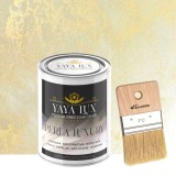 Vopsea Decorativă Perla Luxury Crem 2 L cu fulgi perlați&ndash;Pensulă inclusă-Toro Decor