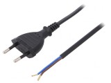 Cablu Alimentare 2x0,75mm2 PVC 1m Negru 2,5A