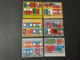 Seria Completă Coreea de Nord 1982 - Campionatul Mondial de Fotbal Spania 82, Toate Grupele, Steaguri, Italia, Brazilia, 6v, MNH -A333