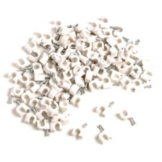 Set 100 coliere fixare cablu telefonic 5 mm Top Strong