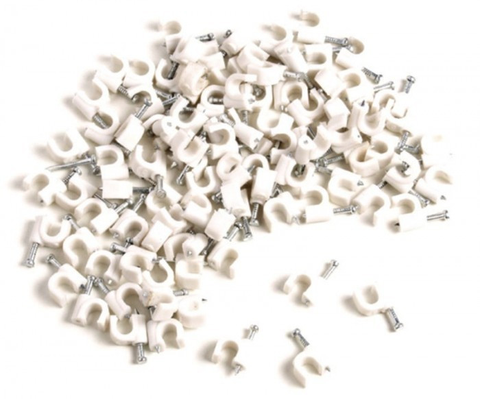 Set 70 coliere fixare cablu telefonic 10 mm Top Strong