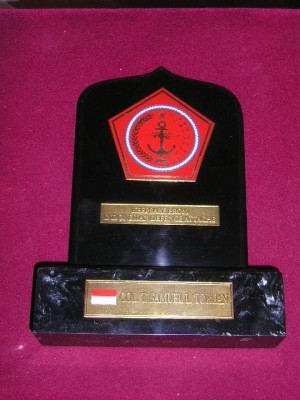 D16 3 - Placheta - tematica militara - armata din Indonesia - marina foto