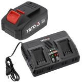 Yato YT-828463 + YT-828501 - Set acumulator si incarcator Li-Ion 18 V 4 Ah