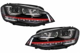 Faruri 3D LED compatibil cu VW Golf 7 VII (2012-2017) R20 GTI Design Semnal Dinamic LED HLVWG7GTILEDFW