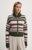 Samsoe Samsoe cardigan din lana JEANNE culoarea verde, light, F23300143