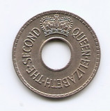 Fiji 1/2 penny 1954 - Elizabeth II - Cupru-nichel, B11, 21.1 mm KM-20 (2), Australia si Oceania