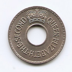 Fiji 1/2 penny 1954 - Elizabeth II - Cupru-nichel, B11, 21.1 mm KM-20 (2)