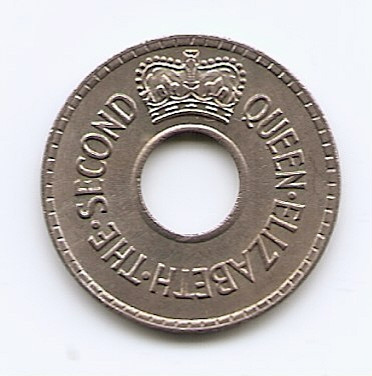 Fiji 1/2 penny 1954 - Elizabeth II - Cupru-nichel, B11, 21.1 mm KM-20 (5)