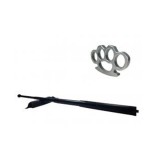 Cumpara ieftin Set Autoaparare: Baston Telescopic Otel 64cm, Box Argintiu 0.5cm. Ideal pentru protectie personala! Compact, rezistent. ideallstore