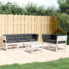 VidaXL Set canapele de grădină cu perne 5 piese alb lemn masiv de pin