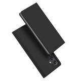 Husa flip samsung galaxy a55, dux ducis skin pro, smart pro magnet, negru
