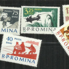 ROMANIA 1962 - PESCUITUL SPORTIV, MNH - LP 544