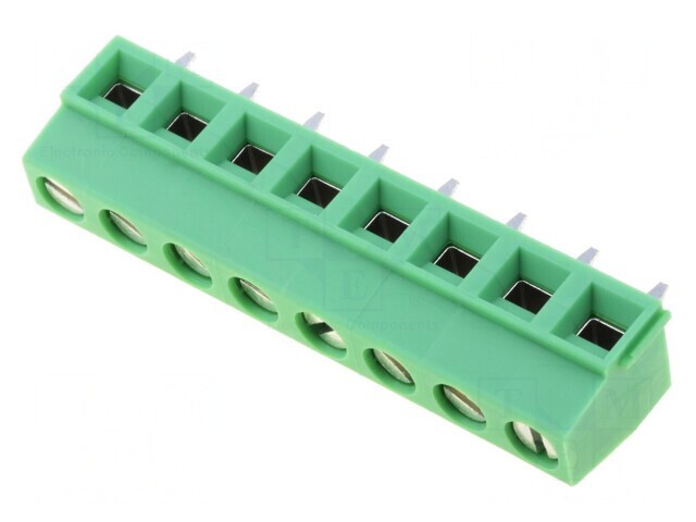 Regletă de conexiuni PCB unghi 90&deg; 5,08mm 8 piste 10A