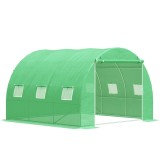 Sera de gradina, tip tunel cu cadru metalic, 300x200cm, verde, 6mp (ventilatie suplimentara) Household NewTrend