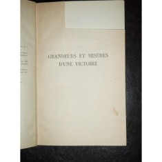 GRANDEURS ET MISERES D&#039;UNE VICTOIRE