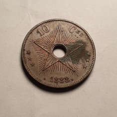 Congo Colonie Belgiana 10 Centimes 1888