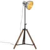 VidaXL Lampă de podea 25 W, argintiu vintage, 75x75x90-150 cm, E27