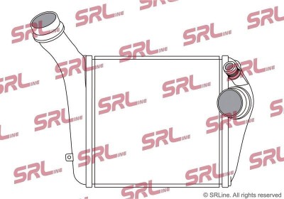 Intercooler Porsche Panamera 16, motor: 3.0 V6 T, 4.8 V8 T, intrare/iesire conectare rapida; partea stanga, 285x270x60, SRLine, miez si rezervor din foto