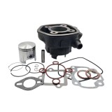 Kit cilindru - Set Motor Scuter Aprilia MBK 80cc , SR Mach G, Nitro Malaguti , Yamaha Aerox 2T 80cc Racire pe APA , 2T , 5 colturi , 47mm(piston)