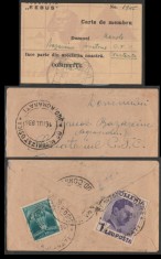 1936 Romania - Plic liliput cu carte de membru al Asociatiei REBUS, Romanati