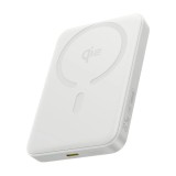 Baterie Externa Wireless Baseus Enerfill FM12, 10000mAh, 22.5W, PD + FQI, 1 x QI - 1 x USB-C, Alba E0028501