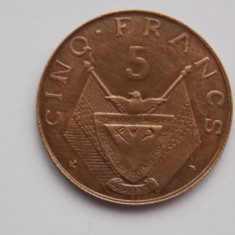 5 francs 1965 RWANDA