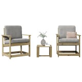 vidaXL Set mobilier de grădină, 3 piese, lemn de pin impregnat 832634