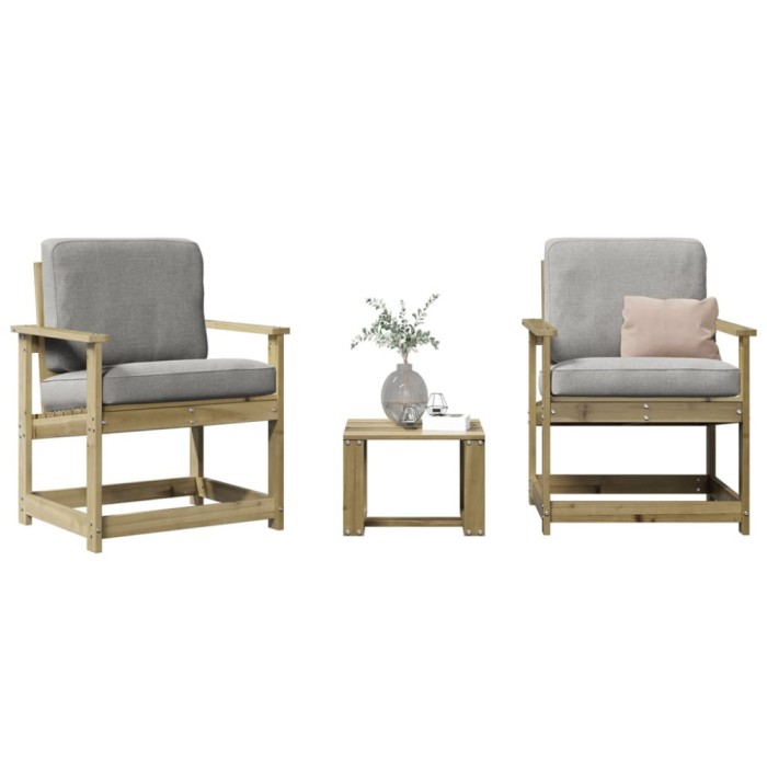 Gossi set mobilier de gradina, 3 piese, lemn de pin impregnat
