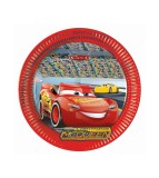 Set 8 farfurii petrecere din carton model Cars 3, 23 cm