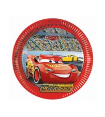 Set 8 farfurii petrecere din carton model Cars 3, 23 cm