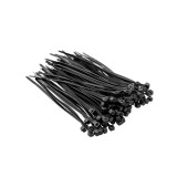 Coliere din plastic negre 2.5 x 100 mm, set 100 buc, pentru cabluri