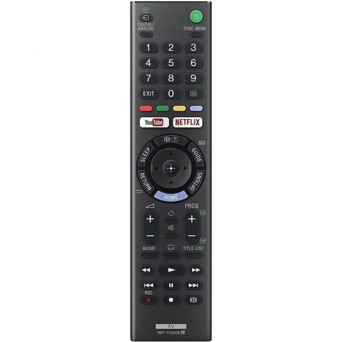 Telecomanda pentru LED SONY cu Netflix, neagra cu functiile telecomenzii originale