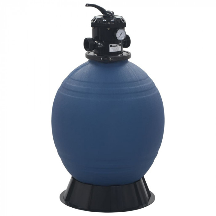 Filtru cu nisip pentru piscina supapa 6 pozitii albastru 560 mm GartenMobel Dekor