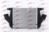 Intercooler Nissan Cabstar 07-13; Renault Maxity 07-13, motor: 2.5 dci, 3.0 dci, 305x262x64, SRLine, Aluminiu/ Plastic brazat, 14461MA70A; 14461MA71A