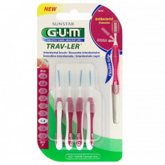 Set 4x Periute Interdentare, GUM, Trav-Ler, pentru Curatare in Profunzime, Tratate cu Clorhexidina,