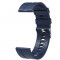 Curea din silicon compatibila cu Cookoo Smart Watch, Telescoape QR, 22mm, Prussian Blue