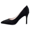 Pantofi cu toc dama piele naturala - Epica negru - Marimea 40