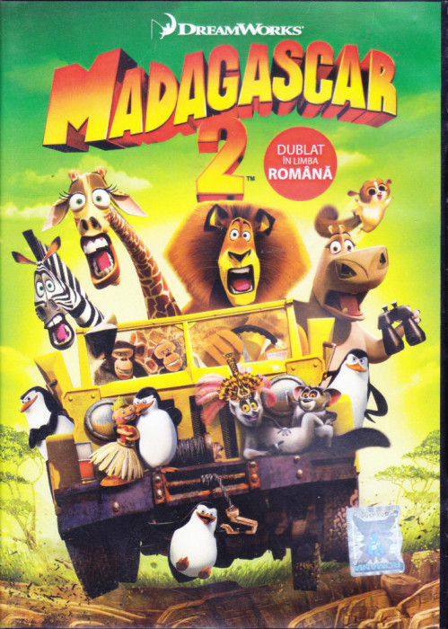 DVD animatie: Madagascar 2 ( DreamWorks ; stare foarte buna; dublat romana )