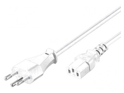 Cablu Alimentare Alb 2m IEC C13 10A 250V foto