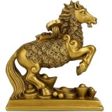 Cal auriu in două picioare, cu monede pepite, Ru Yi simbol al puterii și bogăției 2026