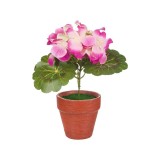 Ghiveci decorativ cu Hortensie artificiala, Mov, 6.5x18 cm, ATU-086743, Oem