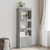VidaXL Dulap &icirc;nalt, gri sonoma, 63x33x180 cm, lemn prelucrat