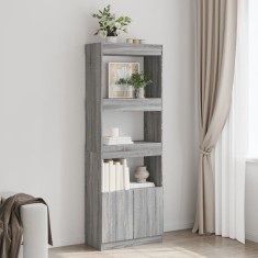 vidaXL Dulap &icirc;nalt, gri sonoma, 63x33x180 cm, lemn prelucrat 3309605