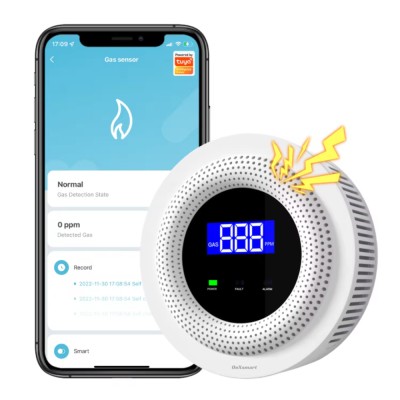 Detector de Gaz OnXsmart&amp;reg;, Multiple tipuri de gaz, Wifi, Alarme aplicatia Tuya, foto