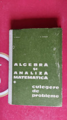 ALGEBRA SI ANALIZA ,ATEMATICA CULEGERE DE PROBLEME VOL 1 DONCIU FLONDOR foto